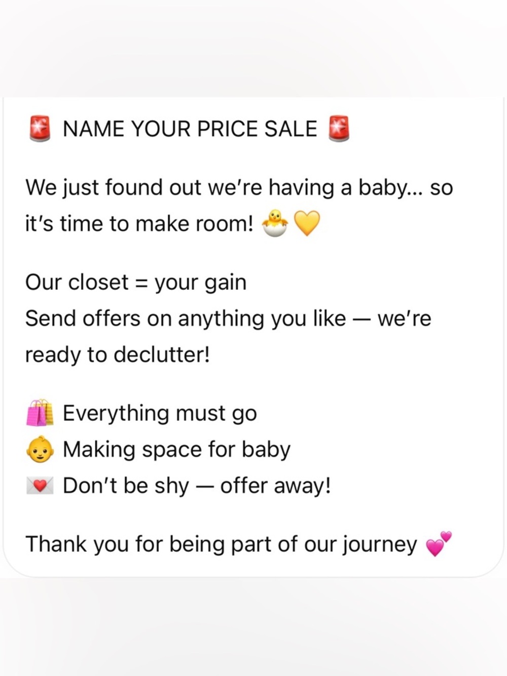 🚨 Name Your Price Sale 🚨